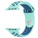 Curea iUni compatibila cu Apple Watch 1/2/3/4/5/6/7, 38mm, Silicon Sport, Turquoise/Blue