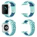 Curea iUni compatibila cu Apple Watch 1/2/3/4/5/6/7, 38mm, Silicon Sport, Turquoise/Blue